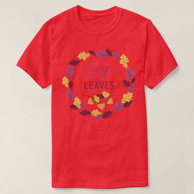 Camiseta Hojas de otoño (Diseño del anverso)