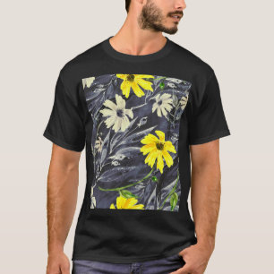 Camiseta Hojas de otoño, bayas: patrón de acuarela.