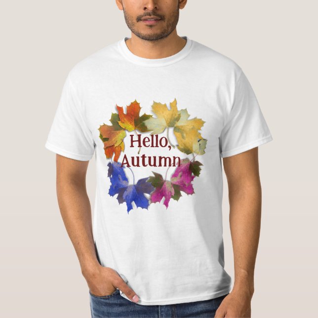 Camiseta Hojas de otoño coloridas (Anverso)