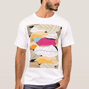 Camiseta Hojas de otoño coloridas, patrón sin costura.