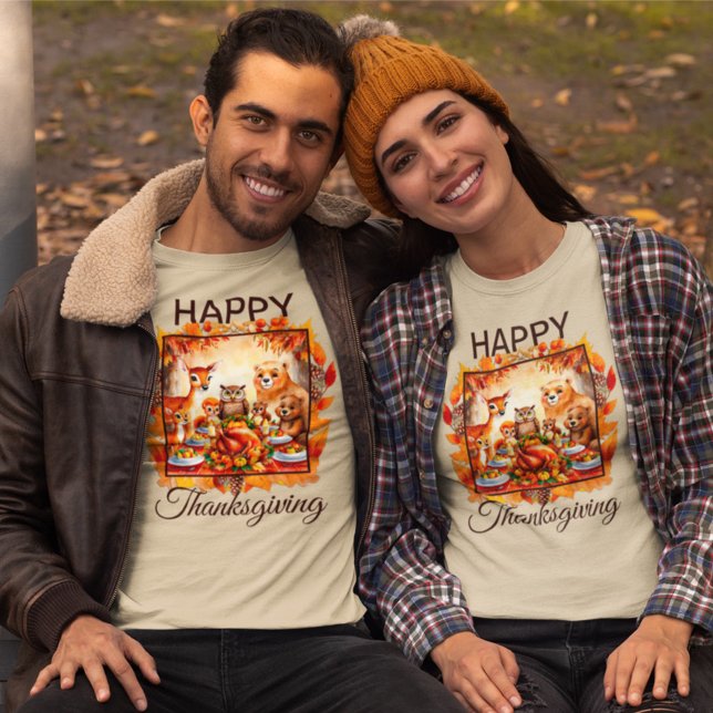 Camiseta Hojas de otoño de animales de la región de Woodlan (Subido por el creador)