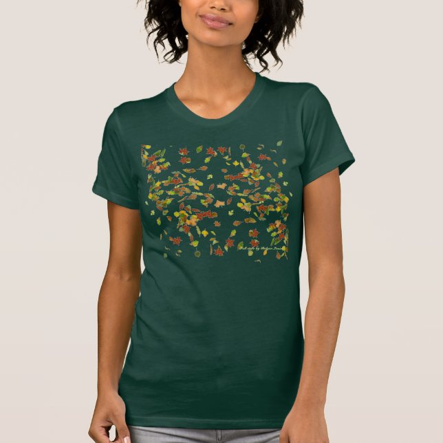 CAMISETA HOJAS DE OTOÑO, ESTILO OTOÑAL (Anverso)