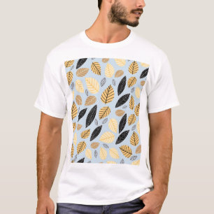Camiseta Hojas de otoño: fondo azul sin foco
