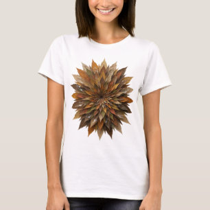 Camiseta Hojas de otoño grises y crujientes diseño moderno