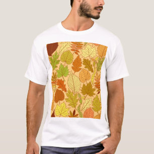 Camiseta Hojas de otoño: impresión de tela sin costura