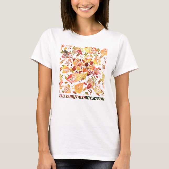 Camiseta Hojas de otoño: Tee gráfico estacional (Anverso)