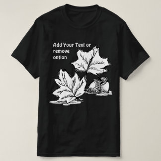 Camiseta Hojas de otoño y boceto de maíz