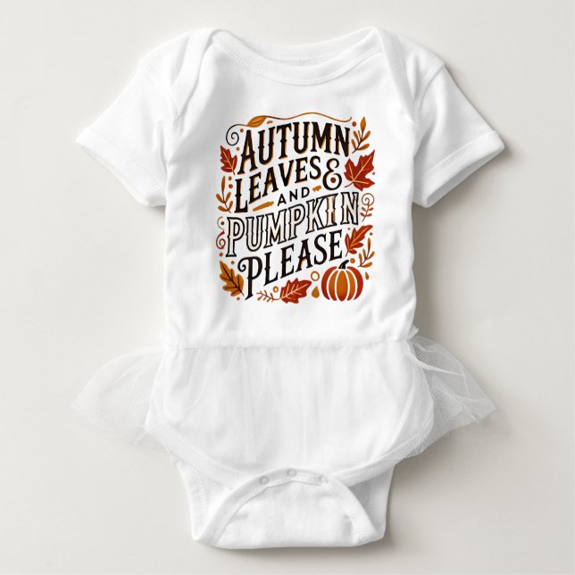 Camiseta Hojas de otoño y calabaza, por favor. (Anverso)