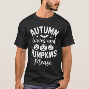 Camiseta Hojas de otoño y calabazas por favor_1