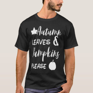 Camiseta Hojas De Otoño Y Calabazas Por Favor Halloween Spi