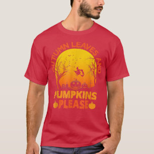 Camiseta Hojas De Otoño Y Calabazas, Por Favor, Pum De Bruj