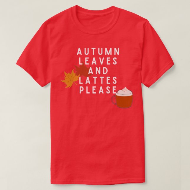 Camiseta Hojas de otoño y últimas por favor3 (Diseño del anverso)