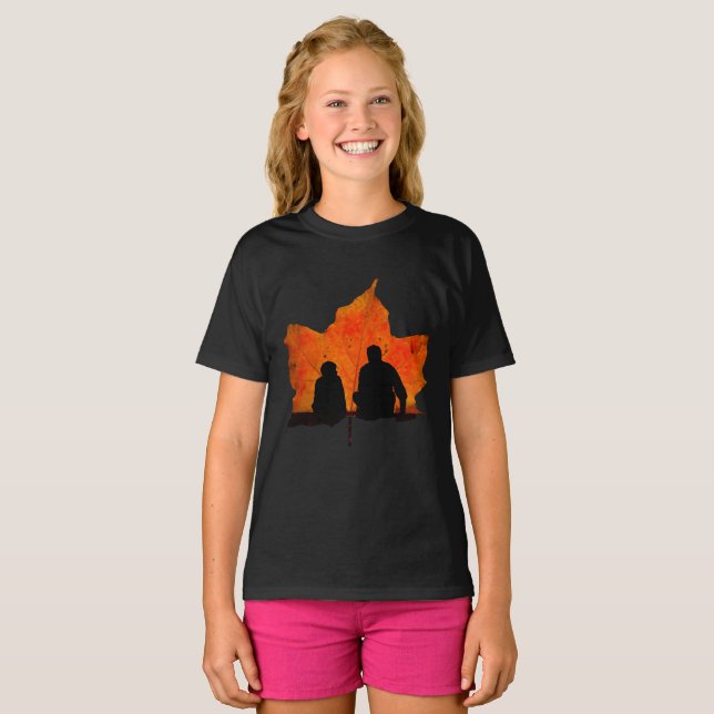 CAMISETA HOJAS DE OTUÑO PADRE E HIJO (Anverso completo)