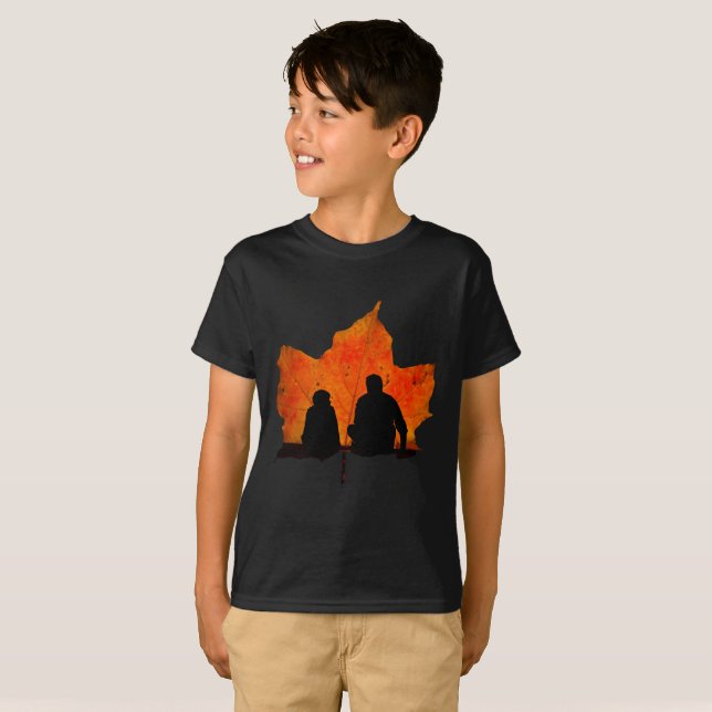 CAMISETA HOJAS DE OTUÑO PADRE E HIJO (Anverso completo)