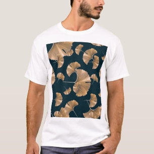 Camiseta Hojas de palma de ginko tropical, patrón hawaiano.