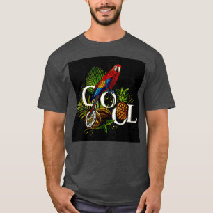 Camiseta Hojas de palma de loro de bordado