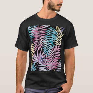 Camiseta Hojas de palma: patrón oscuro de acuarela