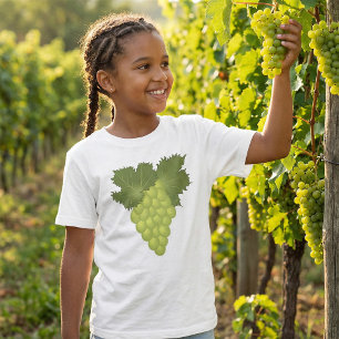 Camiseta Hojas de parra de uvas verdes Fruta fresca