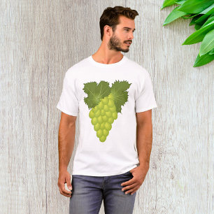 Camiseta Hojas de parra de uvas verdes Fruta fresca