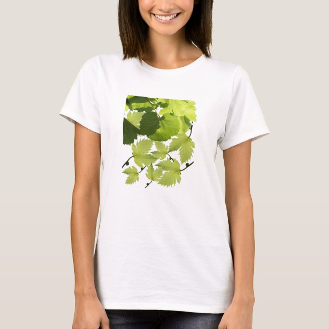 Camiseta Hojas de parra verde (Anverso)