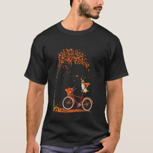 Camiseta Hojas de perro otoño ciclismo pastor alemán