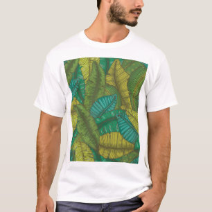 Camiseta Hojas de plátano: Mano de cosecha botánica