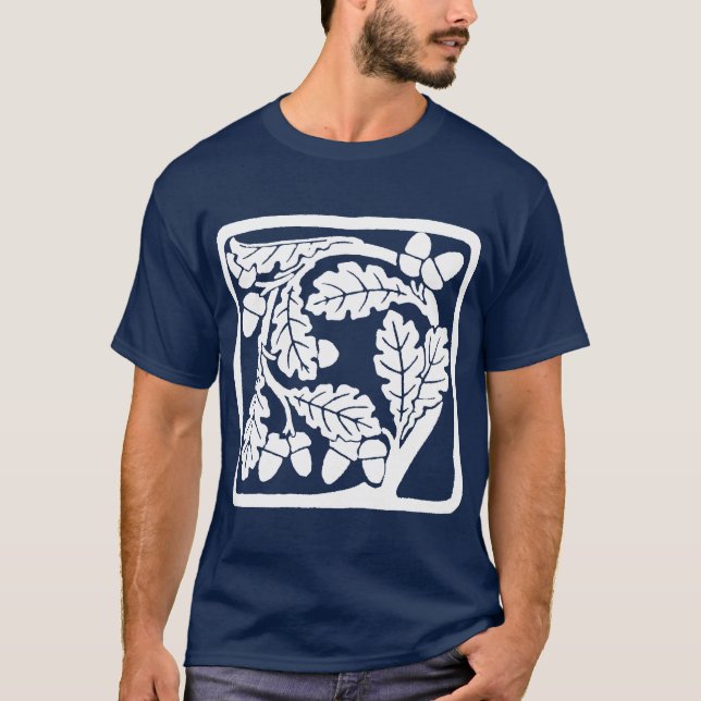 Camiseta Hojas de roble de estilo Art Nouveau (Anverso)