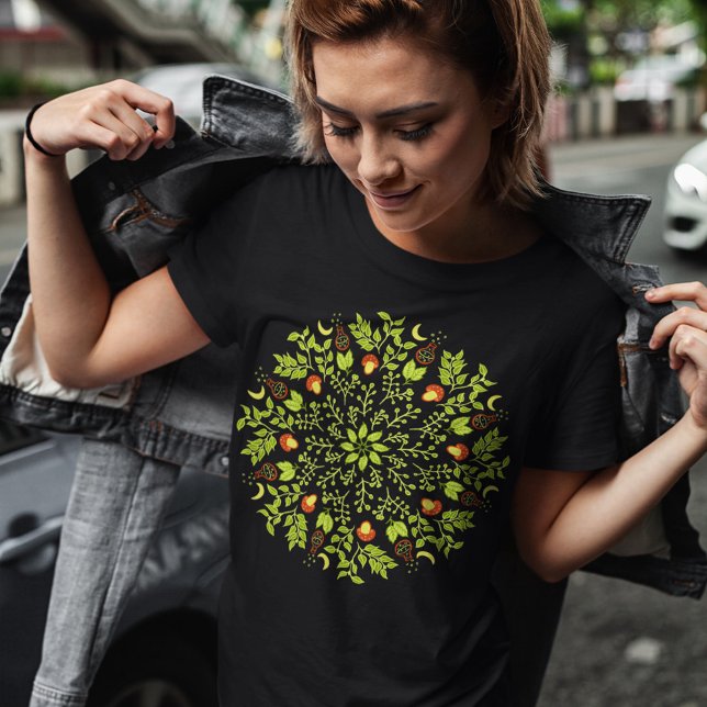 Camiseta Hojas de setas de poción de bruja verde plantas ma (Subido por el creador)