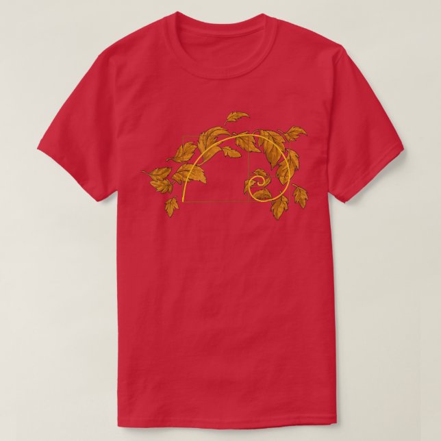 Camiseta hojas de soplo de viento de otoño en gif de espira (Diseño del anverso)