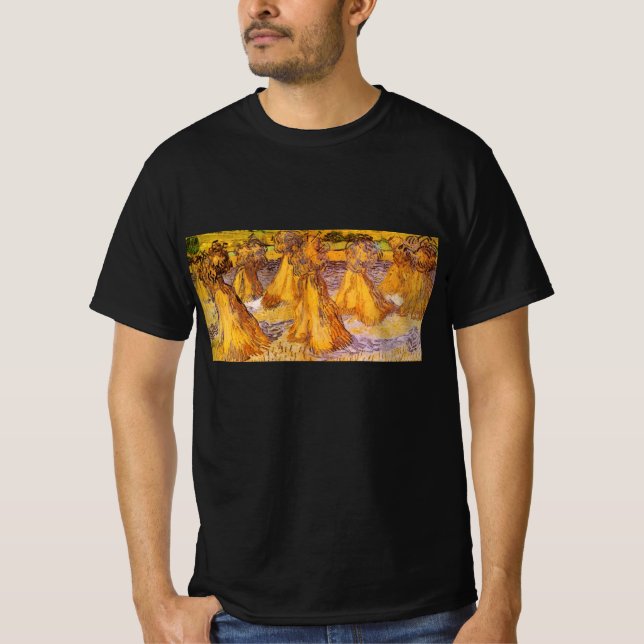 Camiseta Hojas de trigo de Vincent van Gogh (Anverso)