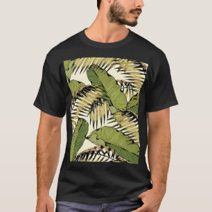 Camiseta Hojas de verano, ramas, palmas decorativas sin cos