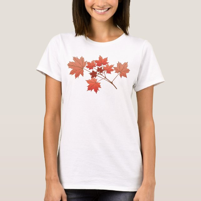 Camiseta Hojas del rojo (Anverso)