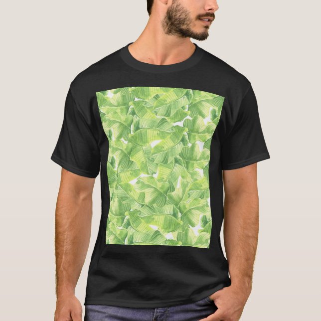 Camiseta Hojas exóticas: acuarela sin foco (Anverso)