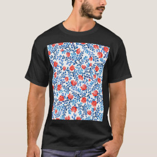 Camiseta Hojas Florales: Patrón de la Naturaleza sin Marea