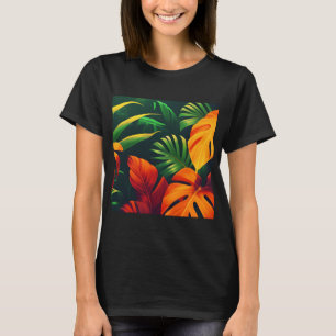 CAMISETA HOJAS FRONDOSAS NATURALEZA JARDÍN