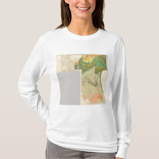 Camiseta Hojas geológicas del mapa