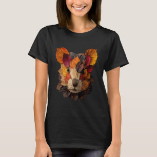 Camiseta Hojas Otoñales de Castor Arte Animal Artístico Caí