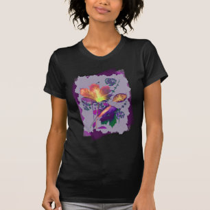 Camiseta Hojas otoñales en Lilac con morado
