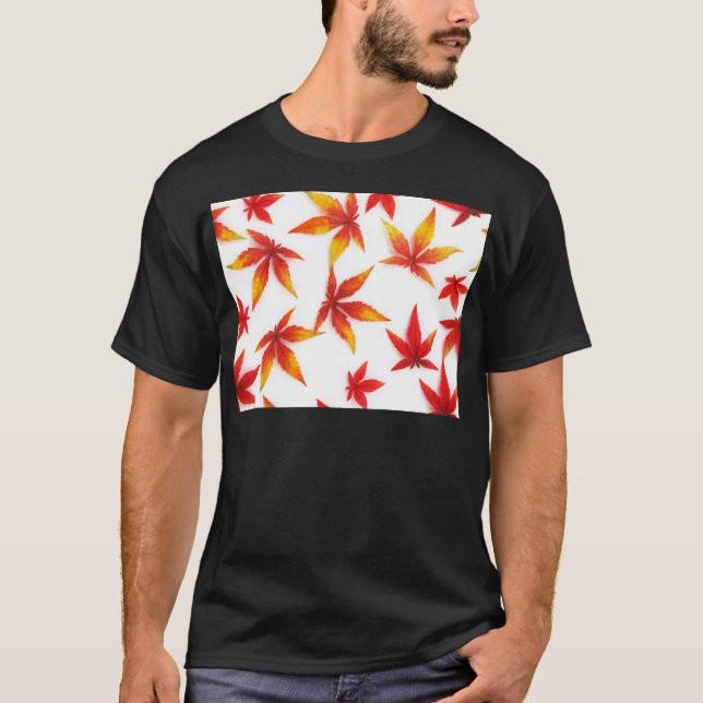 Camiseta Hojas rojas de arce de otoño (Anverso)