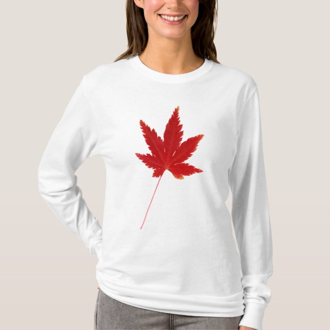 Camiseta Hojas rojas de otoño (Anverso)