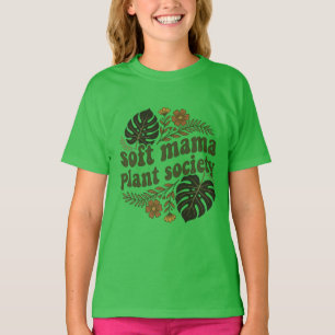 Camiseta Hojas Terrosas de Monstera Suave Mama Amante de la