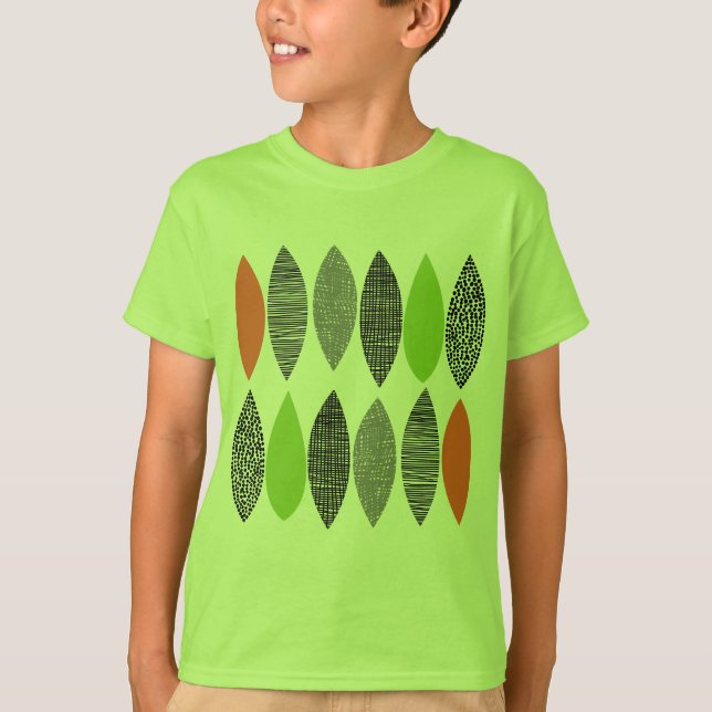 Camiseta Hojas texturadas 02 (Anverso)