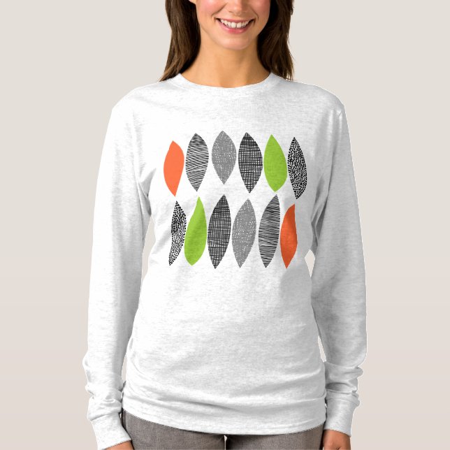 Camiseta Hojas texturadas 02 (Anverso)
