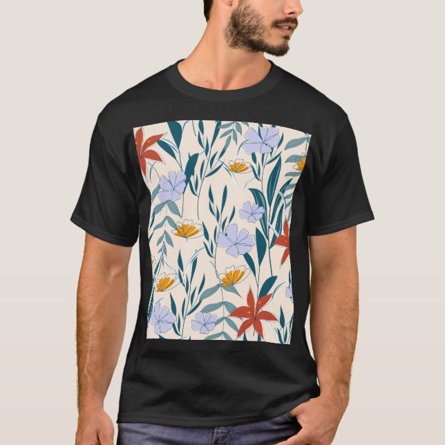 Camiseta Hojas Tropicales: Antecedentes Abstractos De Moda. (Anverso)