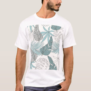 Camiseta Hojas Tropicales: Brillante Tendencia Sin Marea