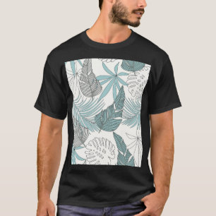 Camiseta Hojas Tropicales: Brillante Tendencia Sin Marea