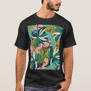 Camiseta Hojas tropicales coloridas: patrón de verano.