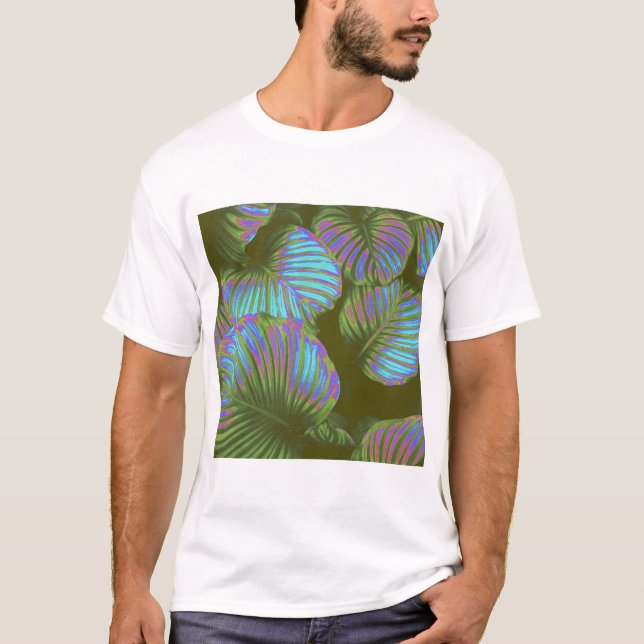 Camiseta Hojas tropicales de arcoiris (Anverso)