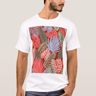 Camiseta Hojas tropicales de Doodle: Oscuras manos dibujada