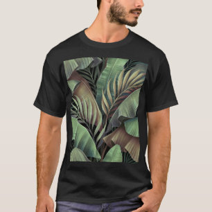 Camiseta Hojas tropicales de palma, ilustracion 3D dibujado